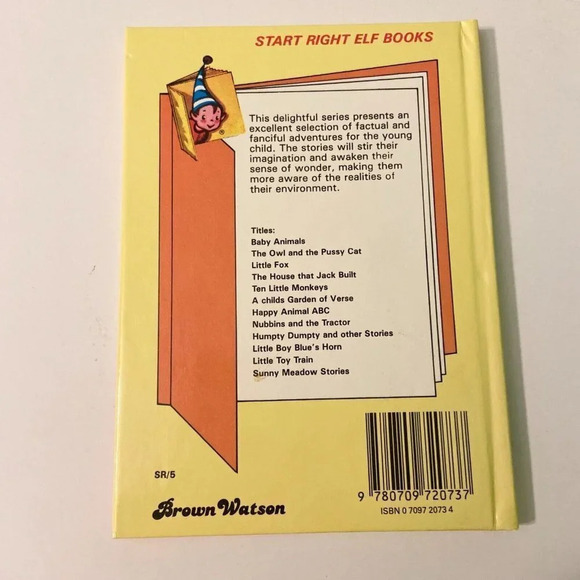 Vintage 1980 Start Right Elf  Books Ten Little Monkeys and Little Boy Blues Horn - Picture 11 of 16